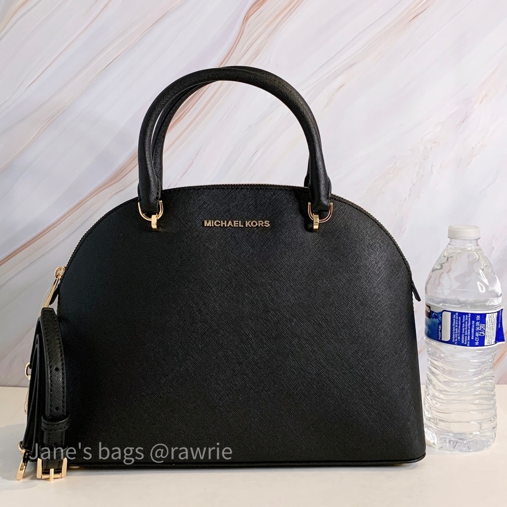 New Michael Kors Emmy Large Dome Leather Satchel